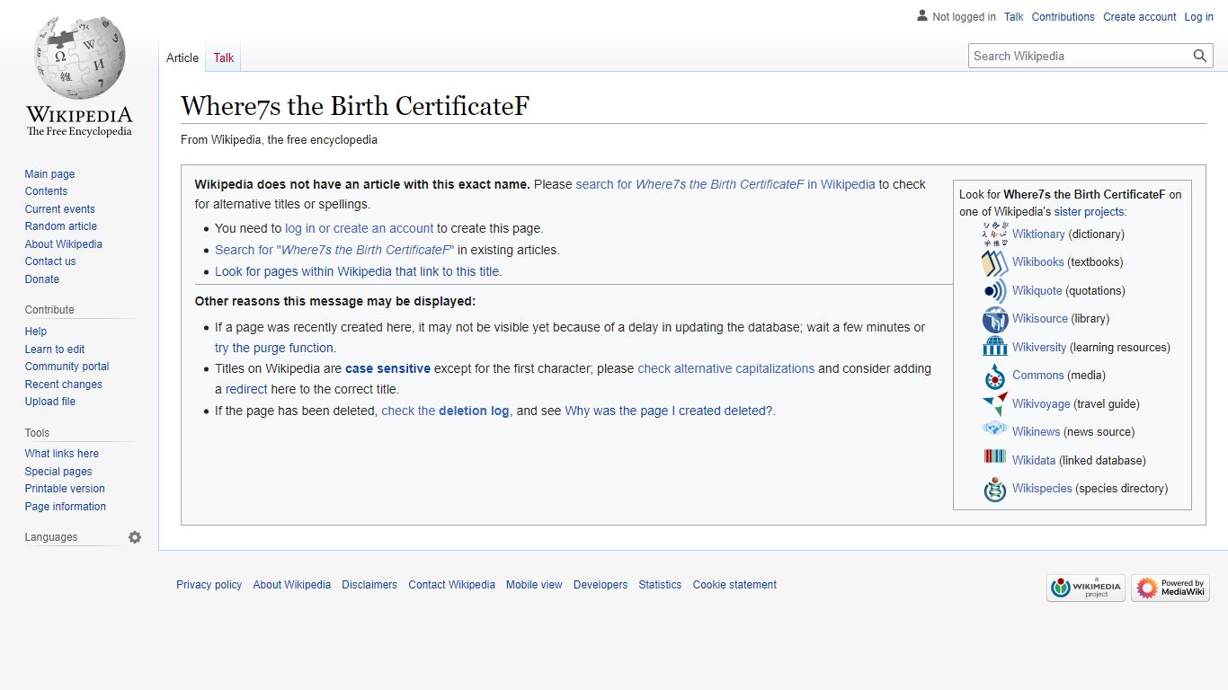 Where's the Birth Certificate? - Wikipedia